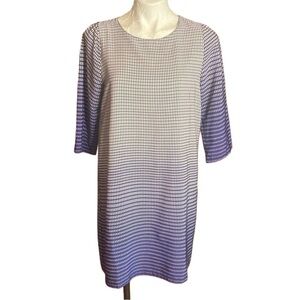 Pinkyotto navy blue white gradient ombré lightweight dress Sz L